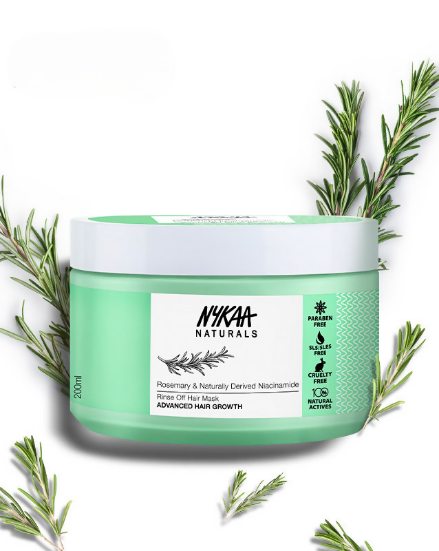 Nykaa Naturals Advanced Hair Growth Hair Mask With Rosemary & Naturally Derived Niacinamide - Distacart