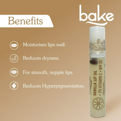 Bake 2% Vitamin C Vanilla Lip Oil Spf 25 Pa+++ - Distacart