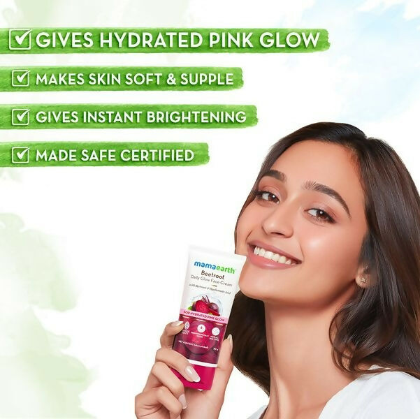 Mamaearth Beetroot Daily Glow Face Cream With Beetroot & Hyaluronic Acid - Distacart