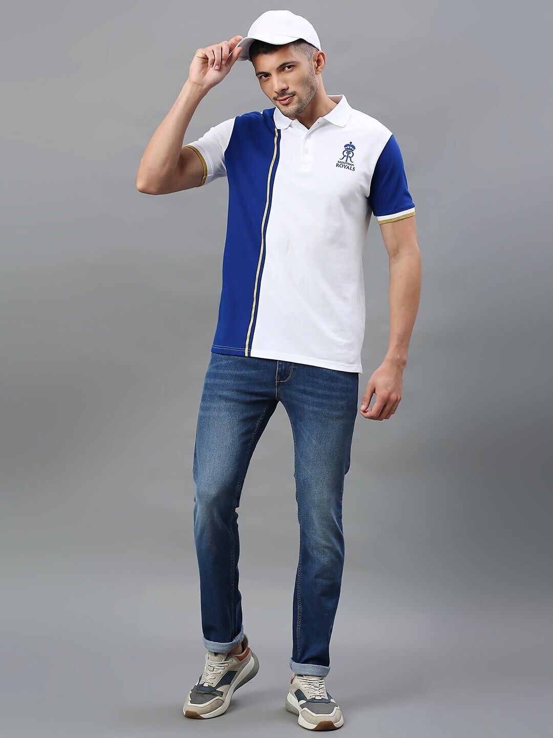 Fancode Rajasthan Royals Polo Collar Cotton IPL T-shirt - Distacart