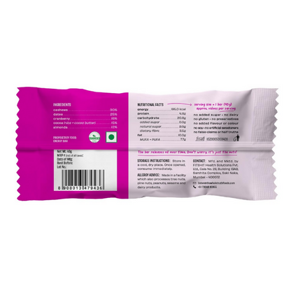 The Whole Truth Energy Bars - Cocoa Cranberry Fudge - Distacart