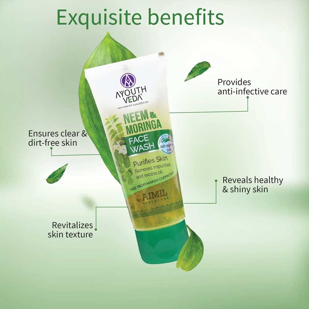 Ayouthveda Neem and Moringa Face Wash - Distacart