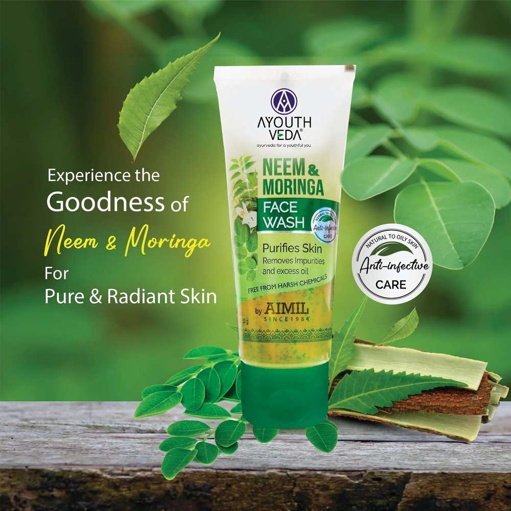 Ayouthveda Neem and Moringa Face Wash - Distacart
