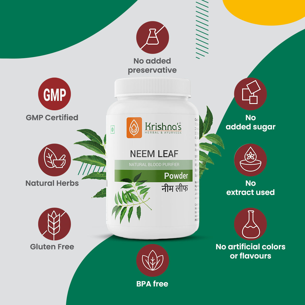 Krishna'S Herbal & Ayurveda Neem Leaf Powder