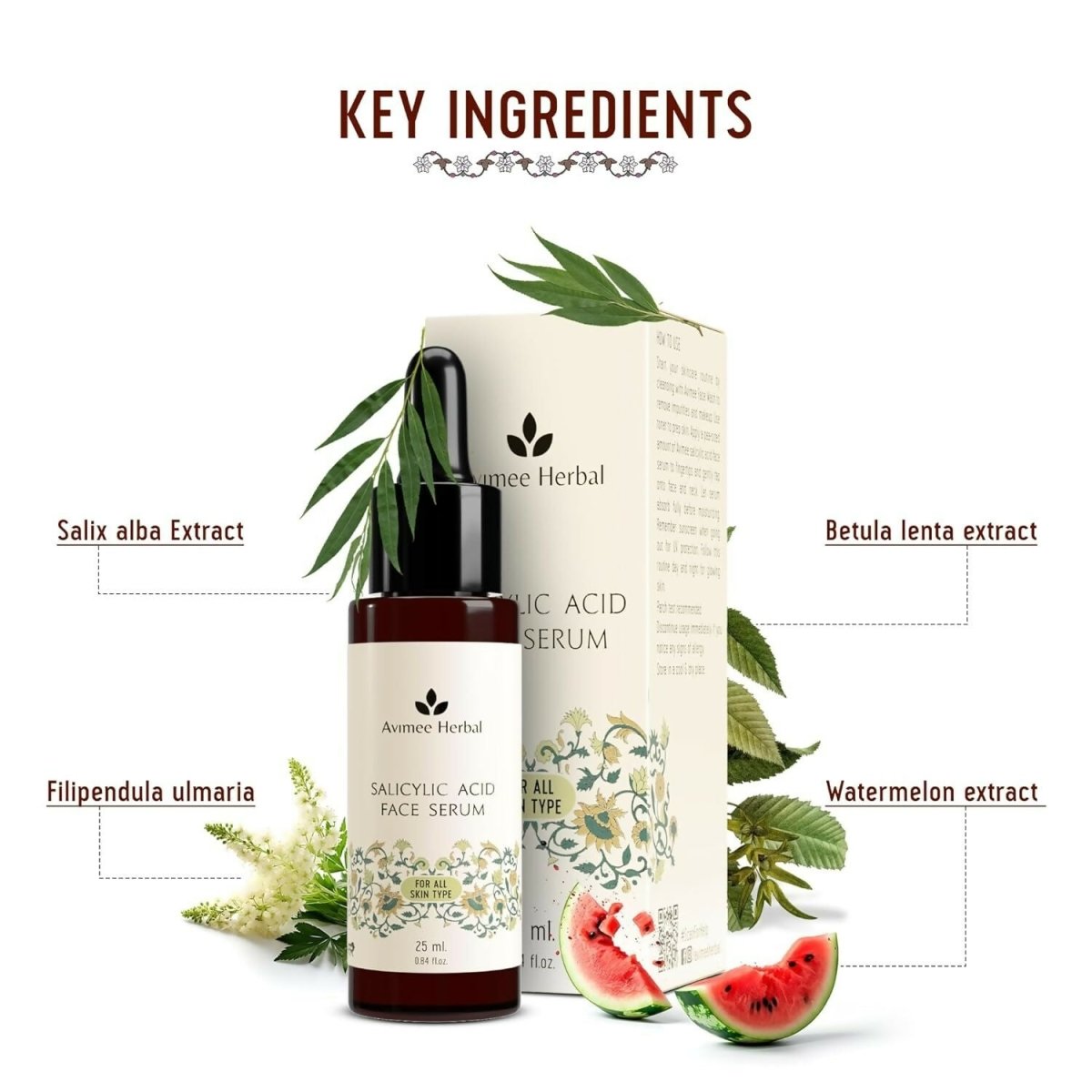 Avimee Herbal Salicylic Acid Face Serum For Acne, Blackheads & Open Pores - Distacart