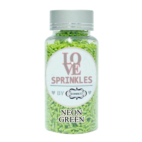 confect neon green vermicelli sprinkles 90 gms