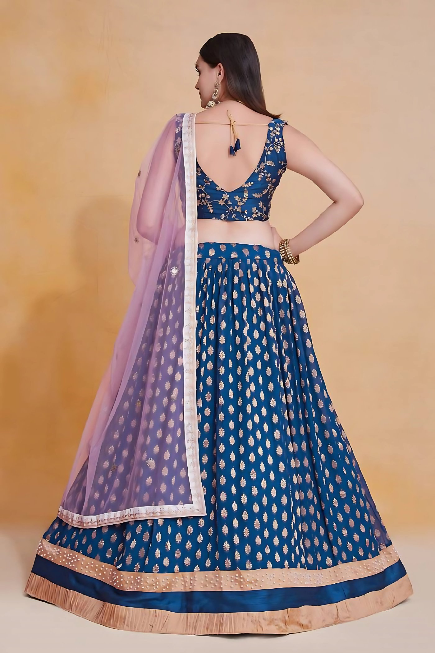 Lehenga Mart Designer Wedding Lehenga Choli For Women - Blue - Distacart