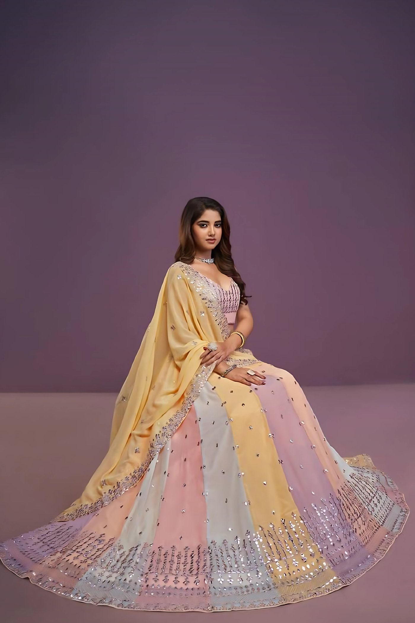 Lehenga Mart Designer Wedding Lehenga Choli For Women - Multicolor - Distacart