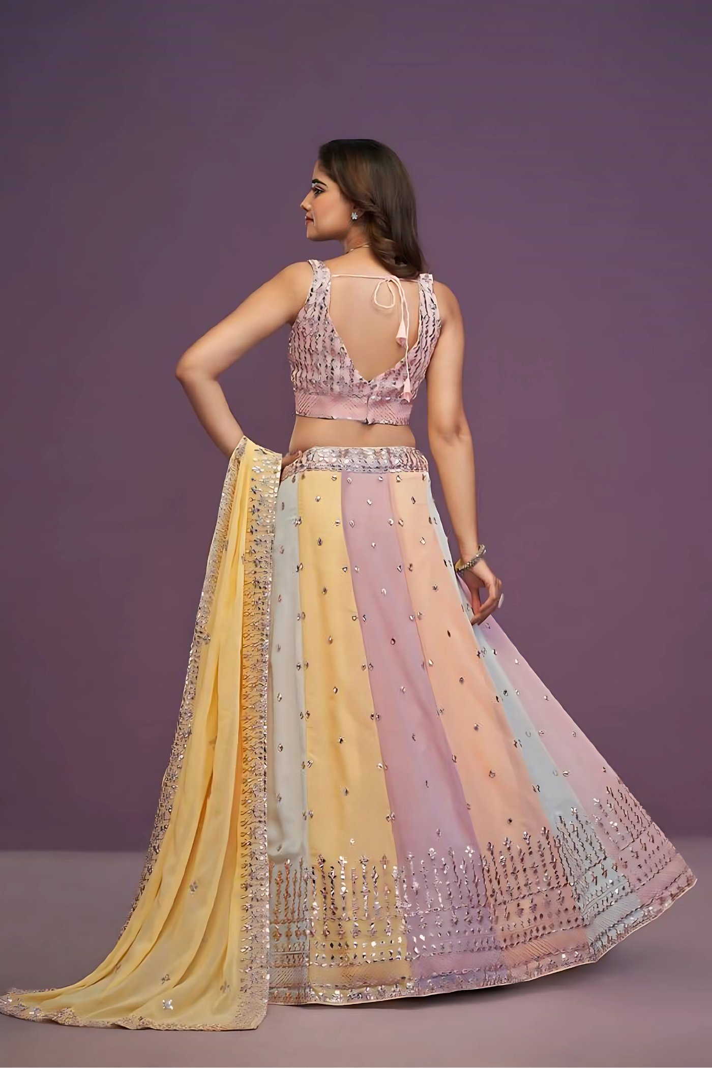 Lehenga Mart Designer Wedding Lehenga Choli For Women - Multicolor - Distacart