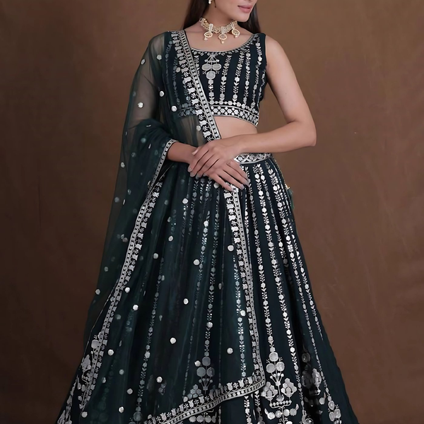 Lehenga Mart Designer Wedding Lehenga Choli For Women - Green - Distacart