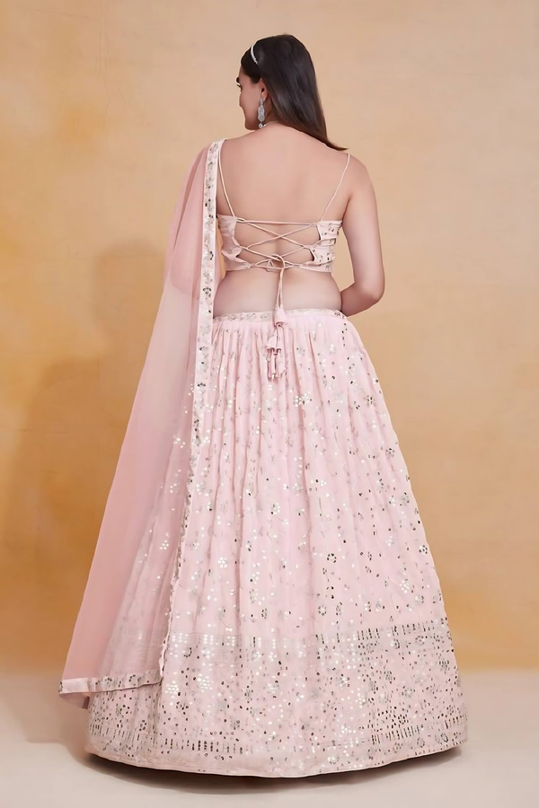 Lehenga Mart Designer Wedding Lehenga Choli For Women - Light Pink - Distacart