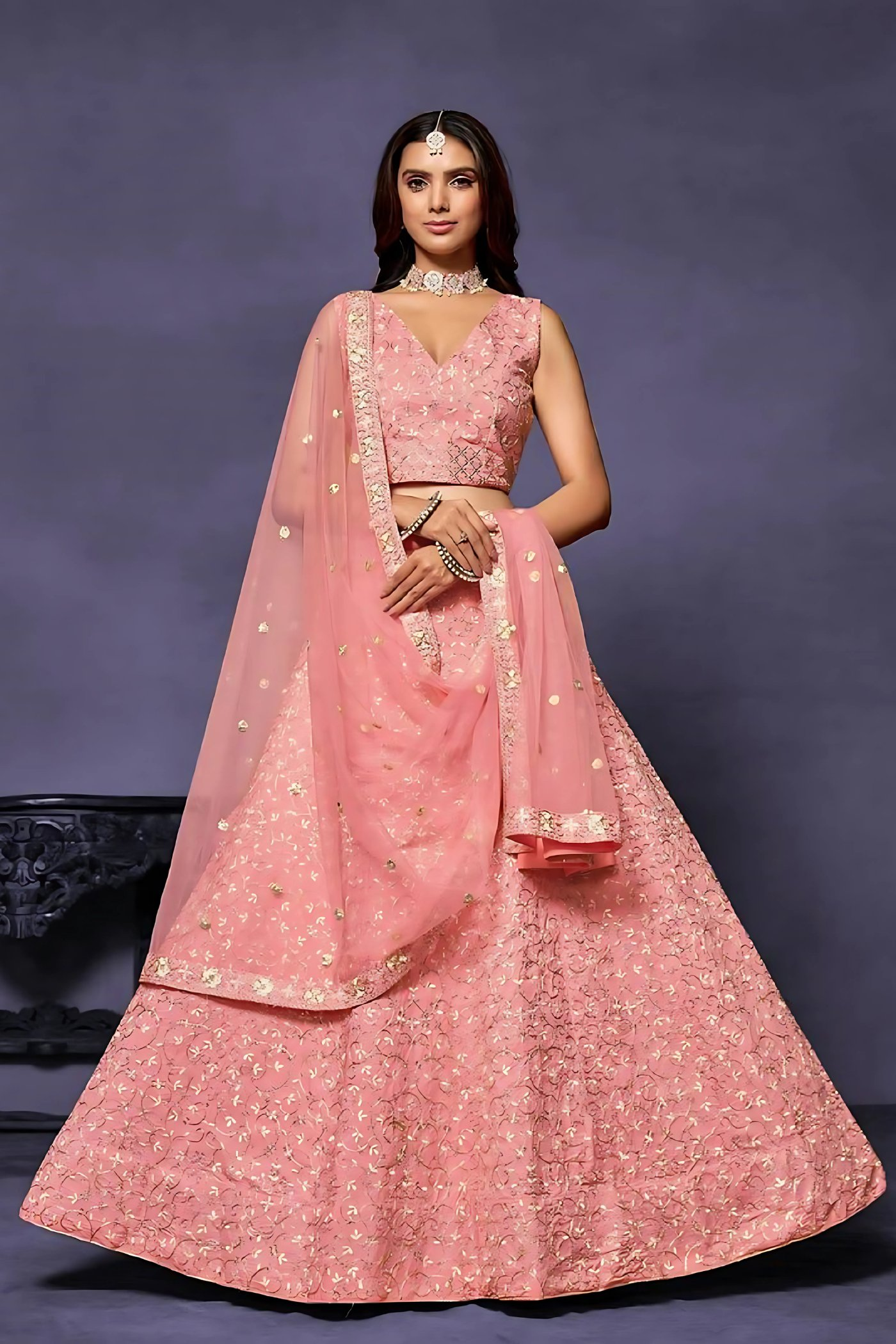Lehenga Mart Designer Wedding Lehenga Choli For Women - Baby Pink - Distacart