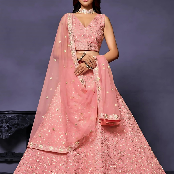 Lehenga Mart Designer Wedding Lehenga Choli For Women - Baby Pink - Distacart