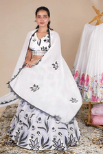 Thumbnail for Lehenga Mart Designer Wedding Lehenga Choli For Women - White - Distacart