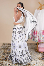 Thumbnail for Lehenga Mart Designer Wedding Lehenga Choli For Women - White - Distacart