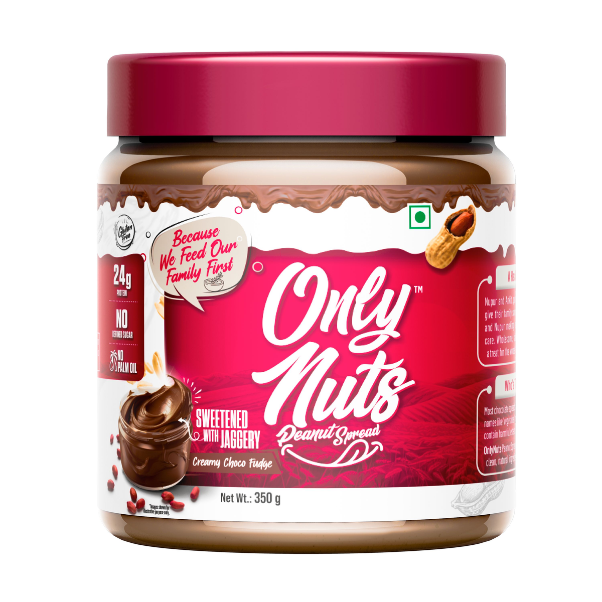 Doctor's Choice ONLY NUTS - Peanut Spread Creamy Choco Fudge