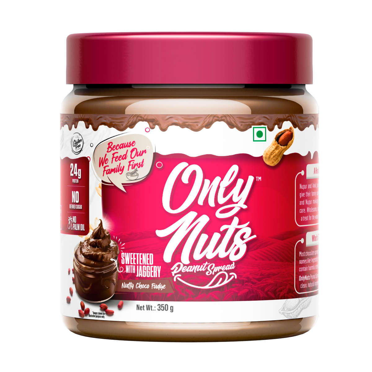 Doctor's Choice ONLY NUTS - Peanut Spread Nutty Choco Fudge