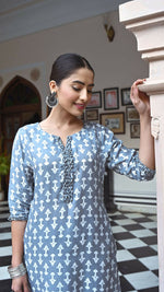 Thumbnail for Jyoti Fashion Women's Grey Pure Muslin Heavy Digital Printed Kurta Plazo Set - Distacart