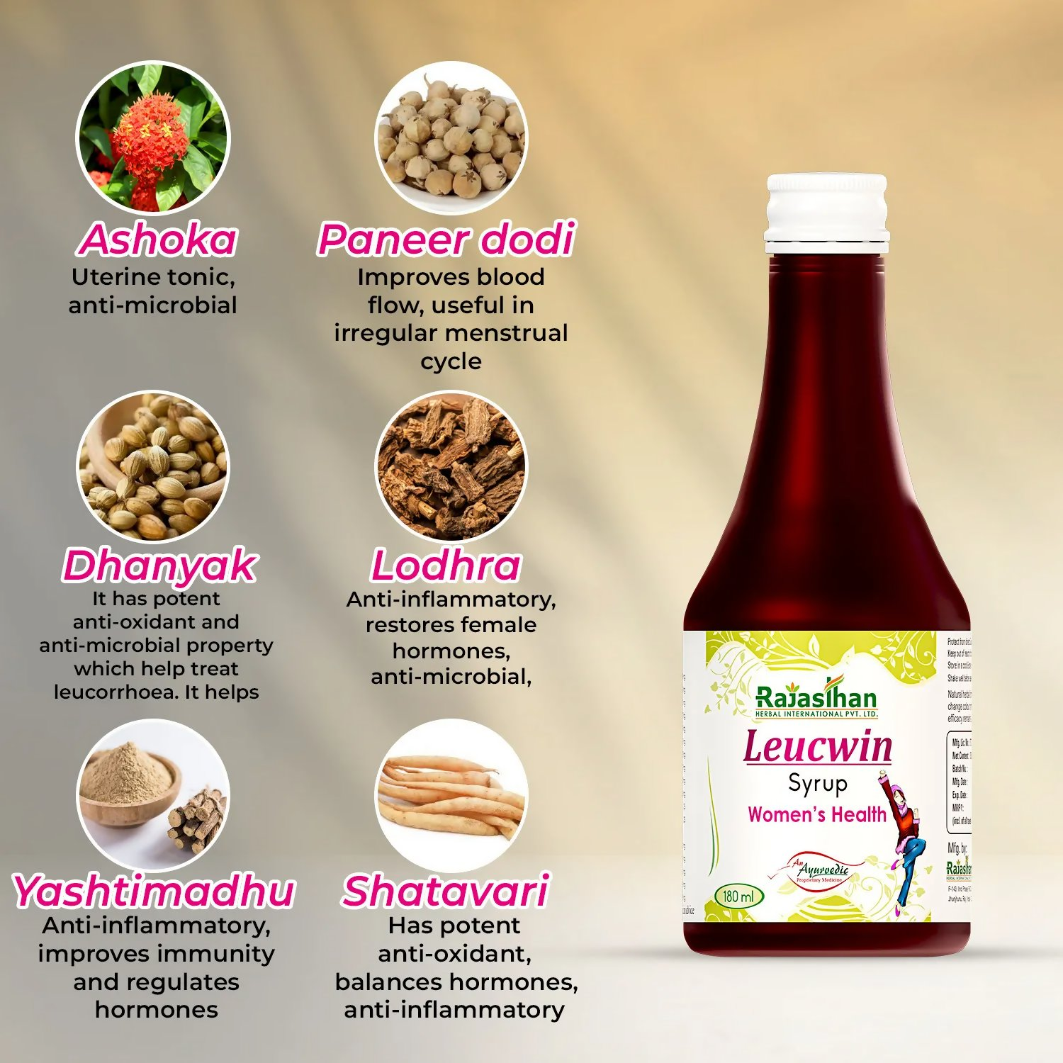 Rajasthan Herbals Leucwin Syrup - Distacart