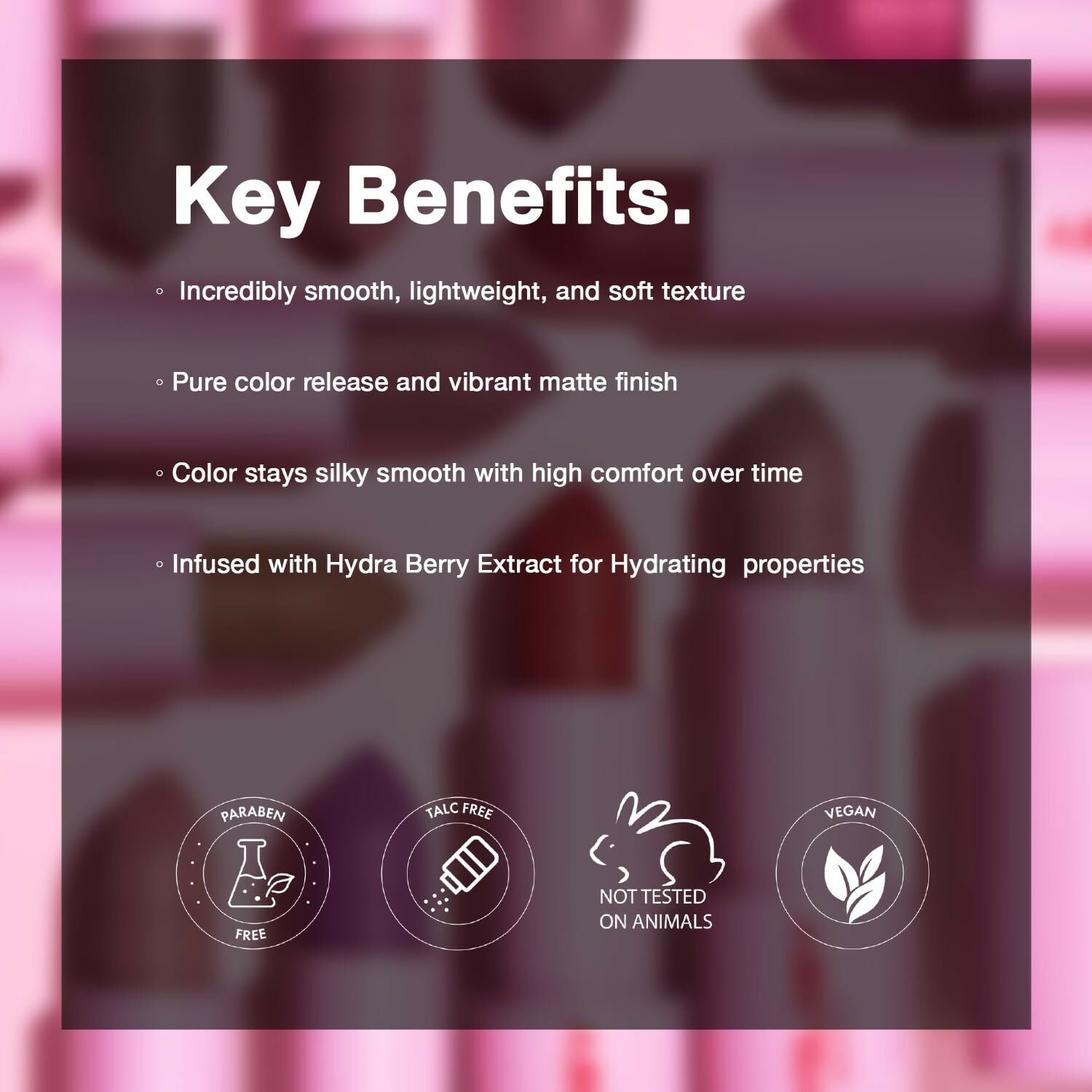 Joyology Beauty Matte-Tastick Lipstick - Witty Wine - Dista