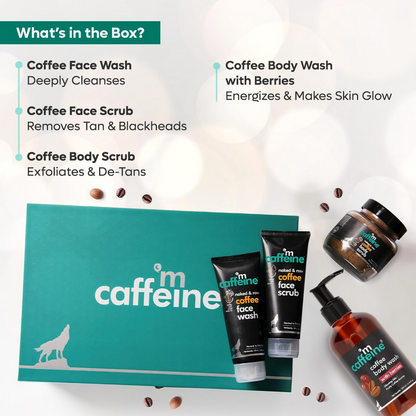 mCaffeine Shower Temptations Gift Set Kit For Women & Men - Distacart