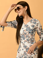 Thumbnail for Myshka Women's White A-Line Party Dress - Distacart