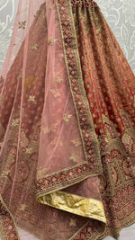 Thumbnail for Jyoti Fashion Women's Scarlet Bridal Net Fancy Dori & Sequins Multi Thread Embroidered with Diamond Work Wedding Lehenga Choli - Distacart