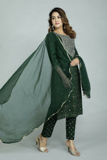 Thumbnail for Alvano Women's Attractive And Stylish Rayon A Line Kurta With Pant And Dupatta - Distacart