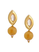 Thumbnail for Ruby Raang Yellow Kundan Studs