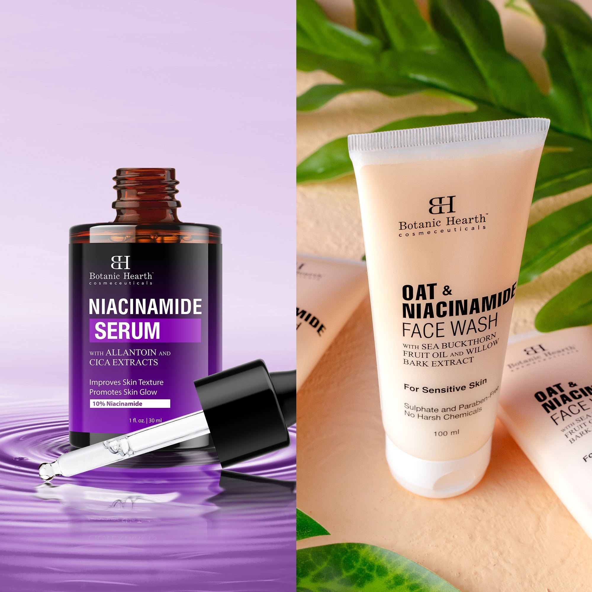 Botanic Hearth Niacinamide Face Serum with Oat & Niacinamide Face wash - Distacart