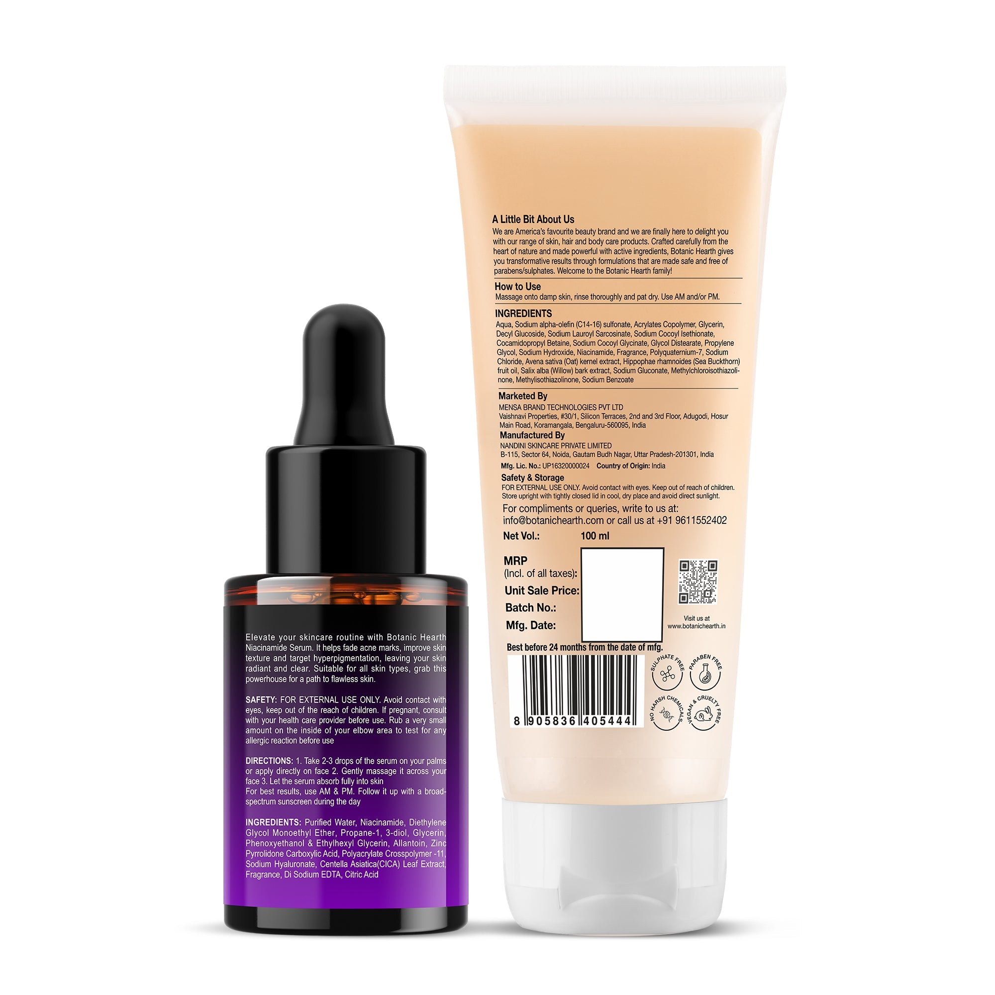 Botanic Hearth Niacinamide Face Serum with Oat & Niacinamide Face wash - Distacart