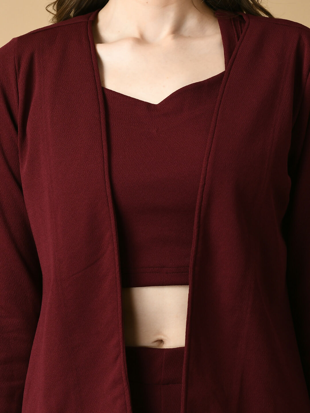 Myshka Women's Magenta Solid Jacket - Distacart