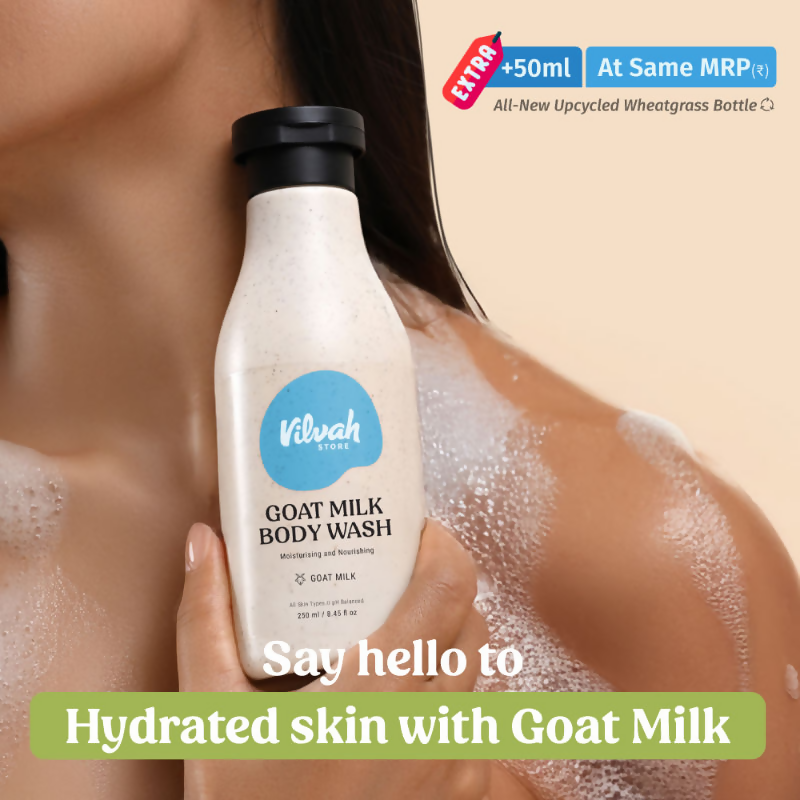 Vilvah Store Goat Milk Body Wash For Deep Cleansing - Distacart