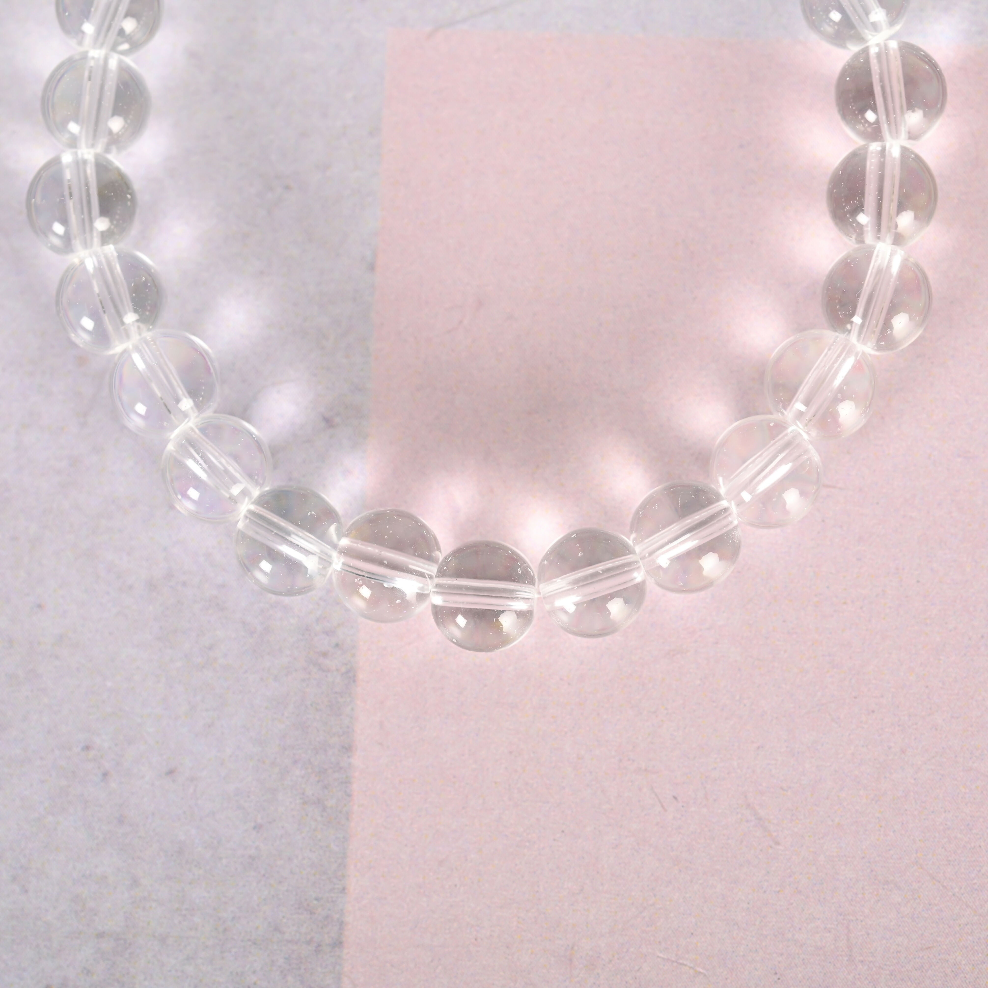 NVR Men & Women Transparent Beaded Elasticated Bracelet - Distacart