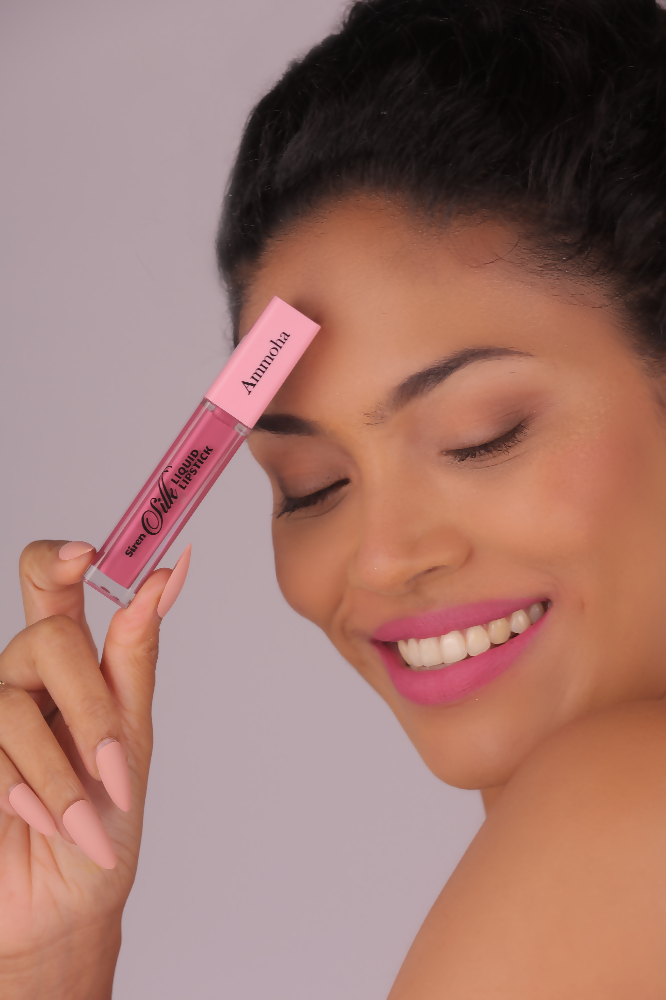 Ammoha Cosmetics Long-Lasting, Matte-Finished Lotus Touch Color Liquid Lipstick - Distacart