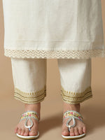 Thumbnail for Sangria Sequined Pure Cotton A-Line Kurta
