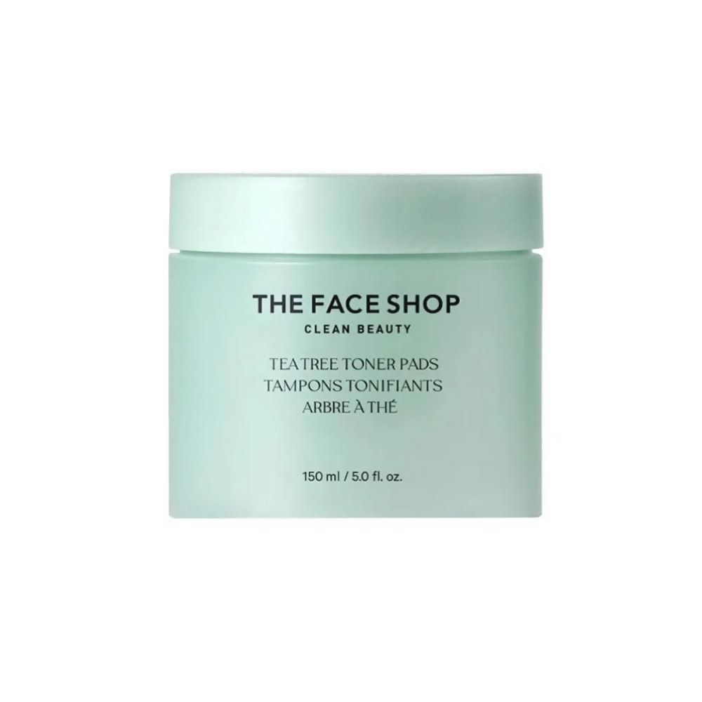 The Face Shop Tea Tree Toner Pads For Acne & Oily Skin With AHA, Ip BHA, PHA & Hyaluronic Acid - Distacart