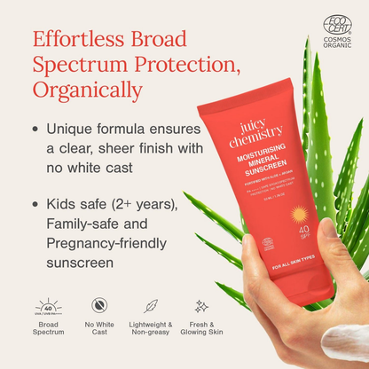 Juicy Chemistry Moisturising Mineral Sunscreen SPF 40 PA++++ - Distacart