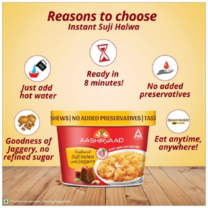 Aashirvaad Instant Suji Halwa with Jaggery - Distacart