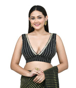 Thumbnail for Joban Fashion Women's Dark Green Embroidered Stitched Blouse