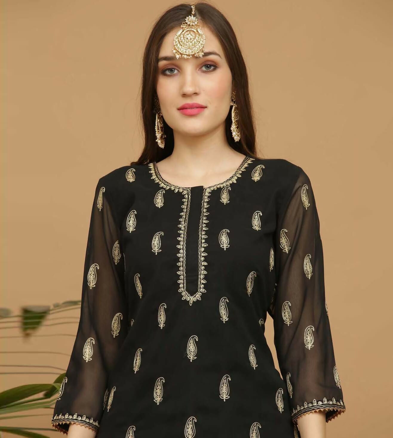 Joban Fashion Black Georgette Lehenga Set - Dista