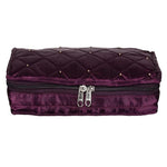 Thumbnail for Asmaani 7 Pocket Wine Satin Jewellery Kit