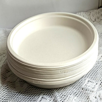 Disposable Round Plane Plates Big - Distacart