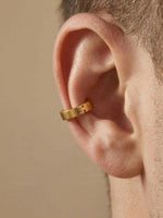 Thumbnail for NVR Men's Gold Plated Hoop Earrings - Distacart