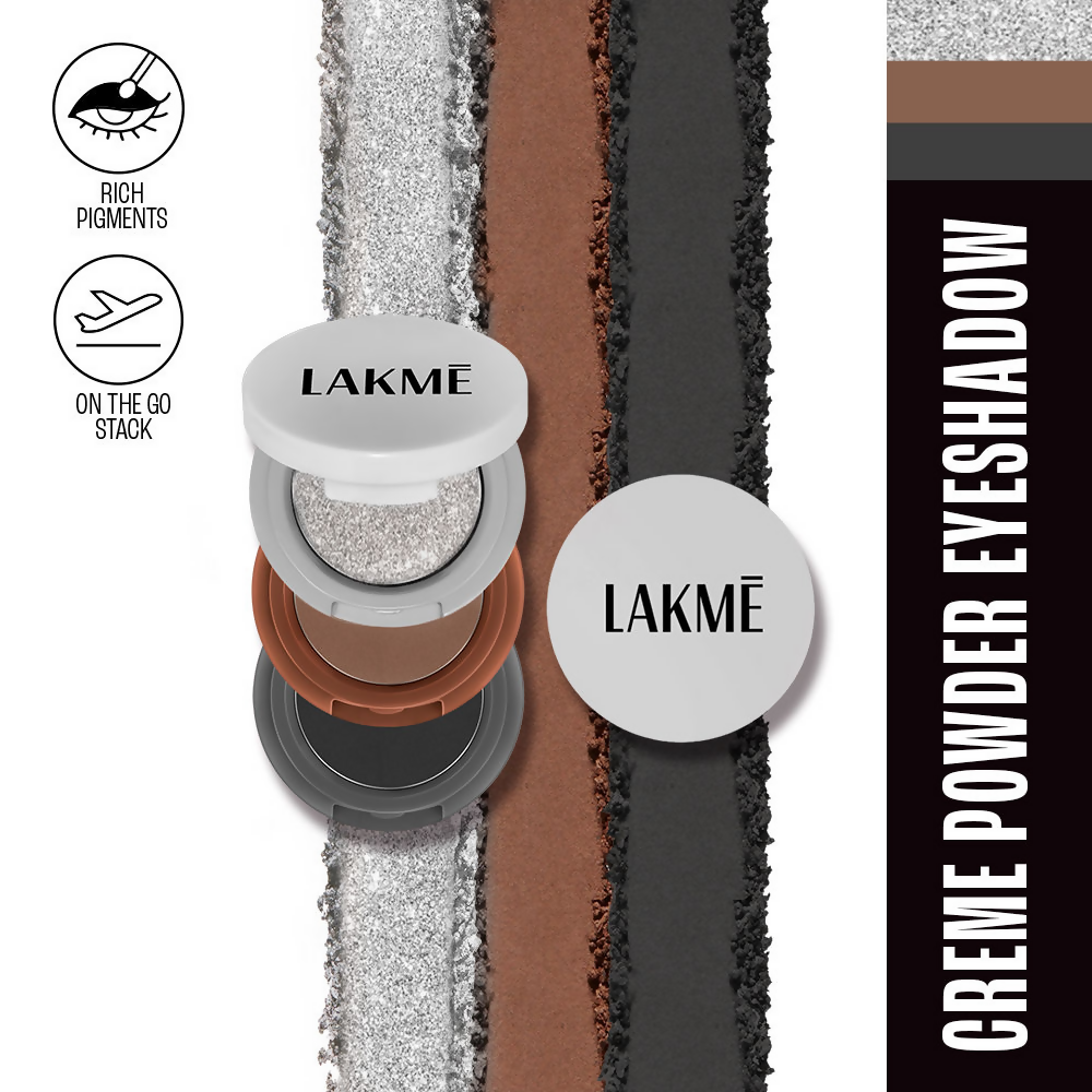 Lakme 9 To 5 Eyeconic Cream Powder Eyeshadow Stack - Smokey Diva - Distacart