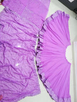 Thumbnail for Jyoti Fashion Beautiful Lavender Sequence with Thread Embroidery work Faux Georgette Lehenga Choli with Dupatta - Distacart