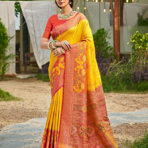 Astita Yellow Soft Silk Saree