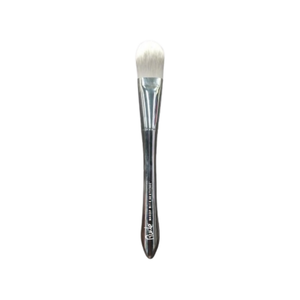 Rude Cosmetics Silver Bullet Foundation Brush - Remington - Distacart