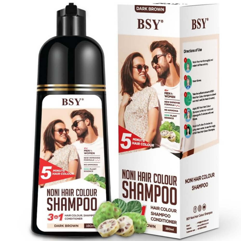 Bsy 5-Min 3 IN 1 Natural Hair colour shampoo - Brown - Dista
