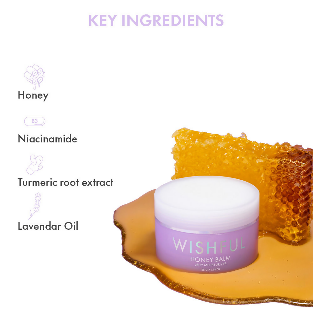 Wishful By Huda Beauty Honey Balm Jelly Moisturizer - Korean Skincare - Distacart